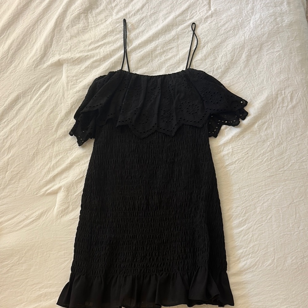 Black spaghetti strap Zara mini dress